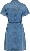 Tommy Hilfiger DNM SS KNEE BELTED D, 1A8 Mavi Kadın Elbise-Etek