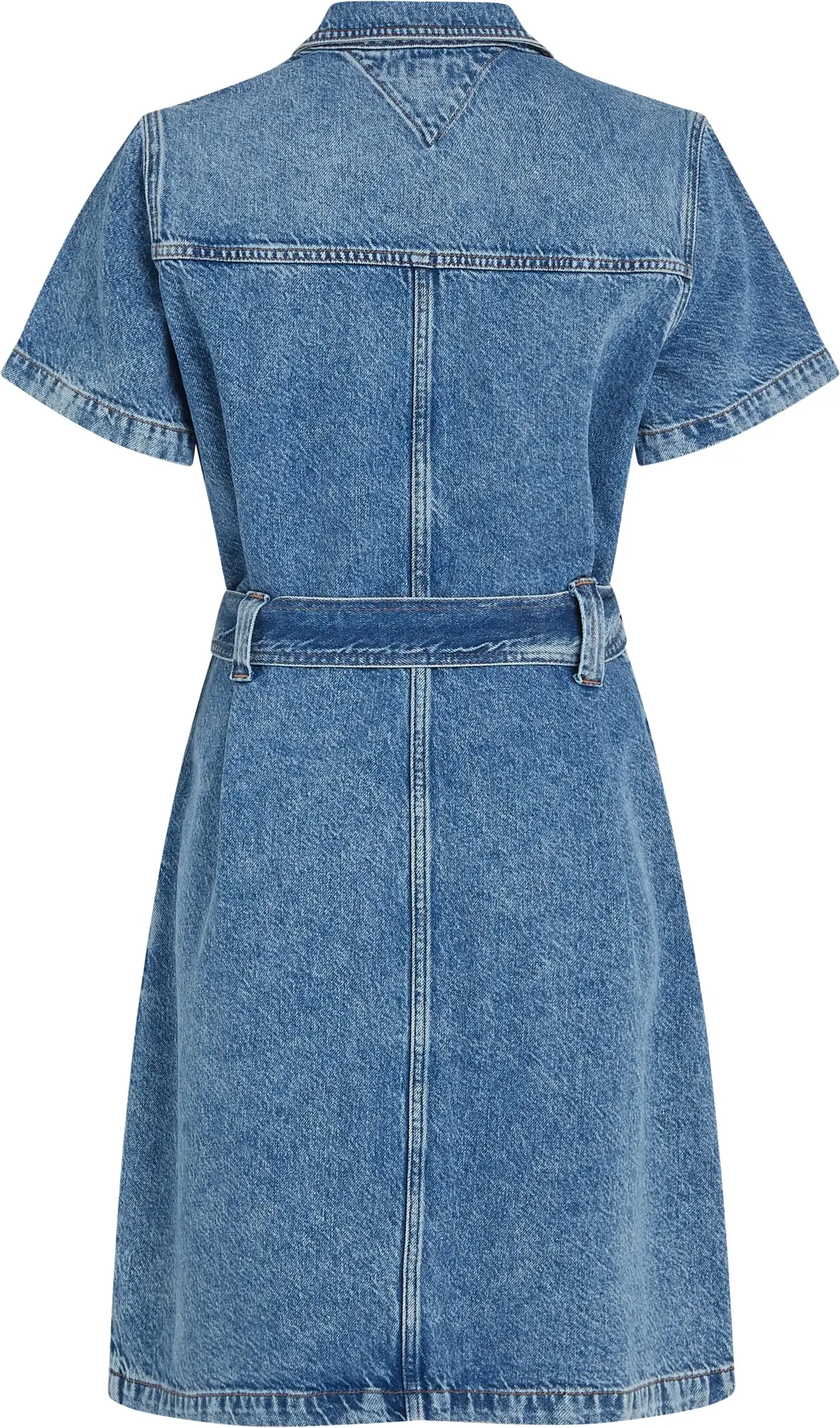 Tommy Hilfiger DNM SS KNEE BELTED D, 1A8 Mavi Kadın Elbise-Etek