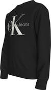 Calvin Klein CK MONOGRAM TERRY CN Erkek Siyah Sweatshirt