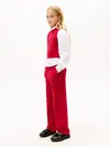 Tommy Hilfiger Sequin Wide Leg Drawstring Trousers Kırmızı Kız Çocuk Pantolon