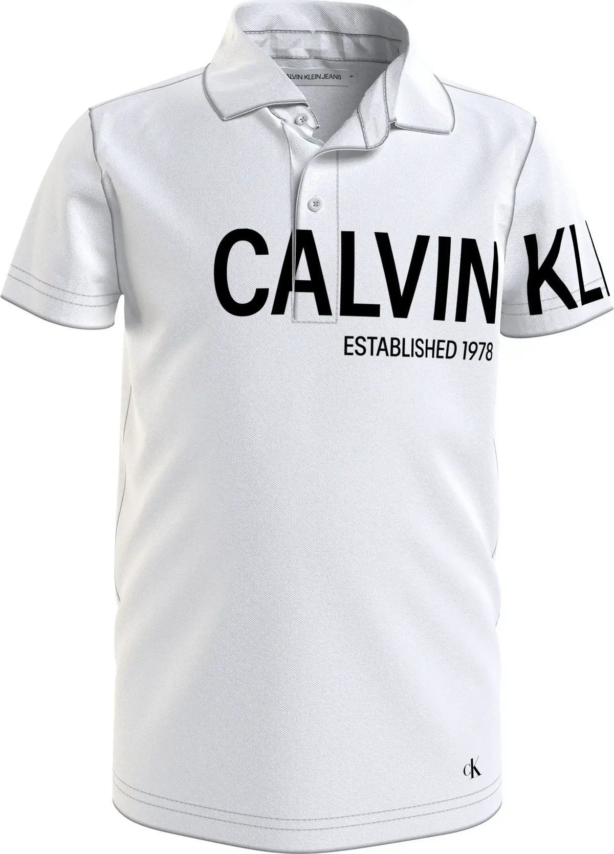 Calvin Klein INTS HERO LOGO FITTE Erkek Beyaz Polo T-Shirt