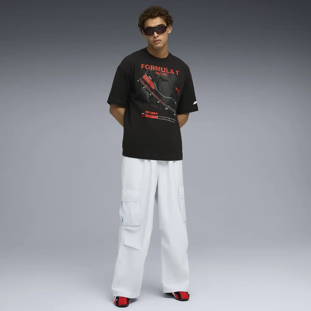 Puma F1 Graphic Tee - Relaxed Siyah Erkek T-Shirt