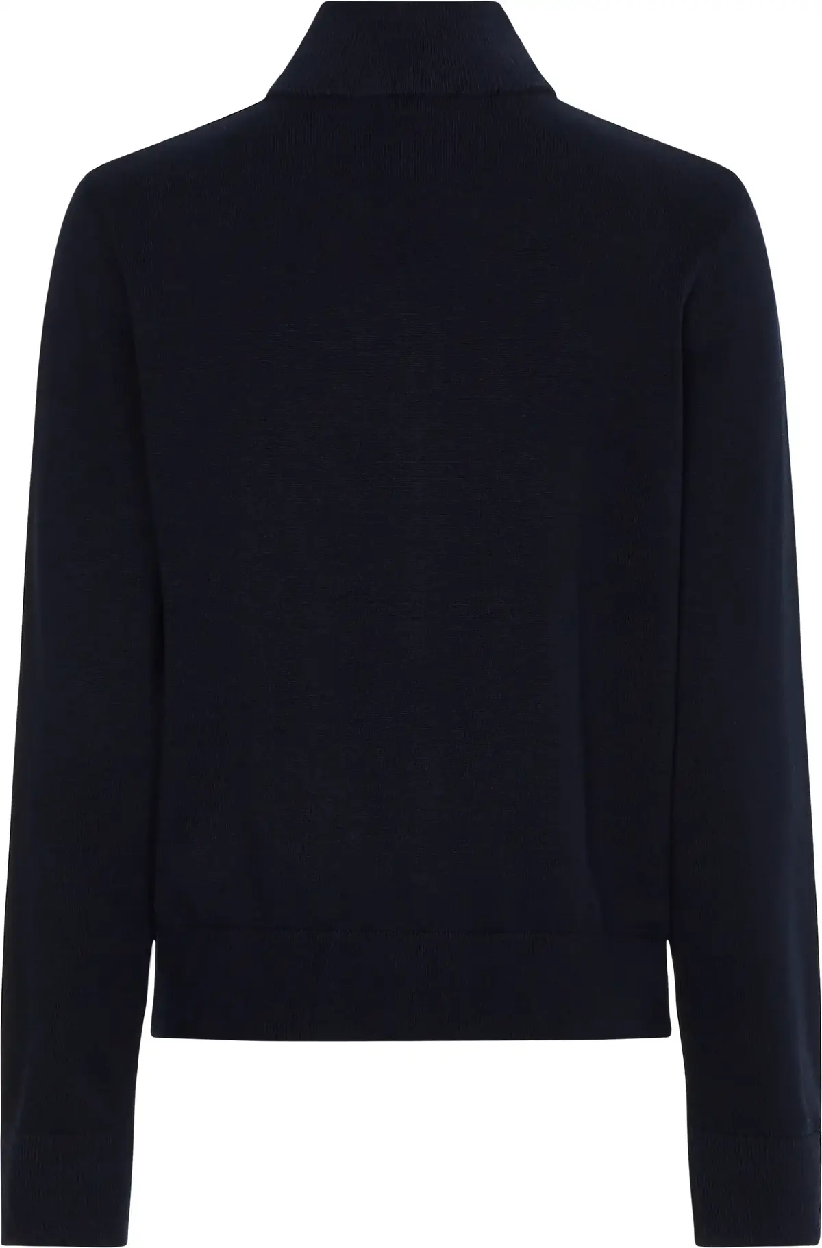 Tommy Hilfiger GLOBAL STP REG ZIP-U Kadın Siyah Kazak