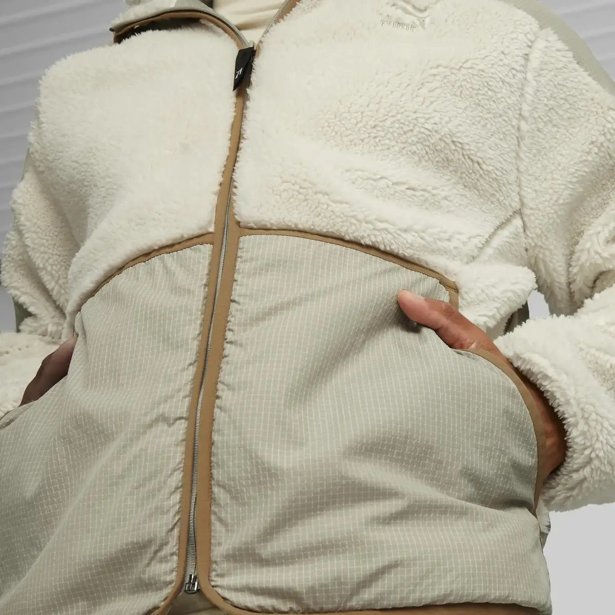 Puma Sherpa Hooded Jacket Bej Erkek Sherpa Ceket