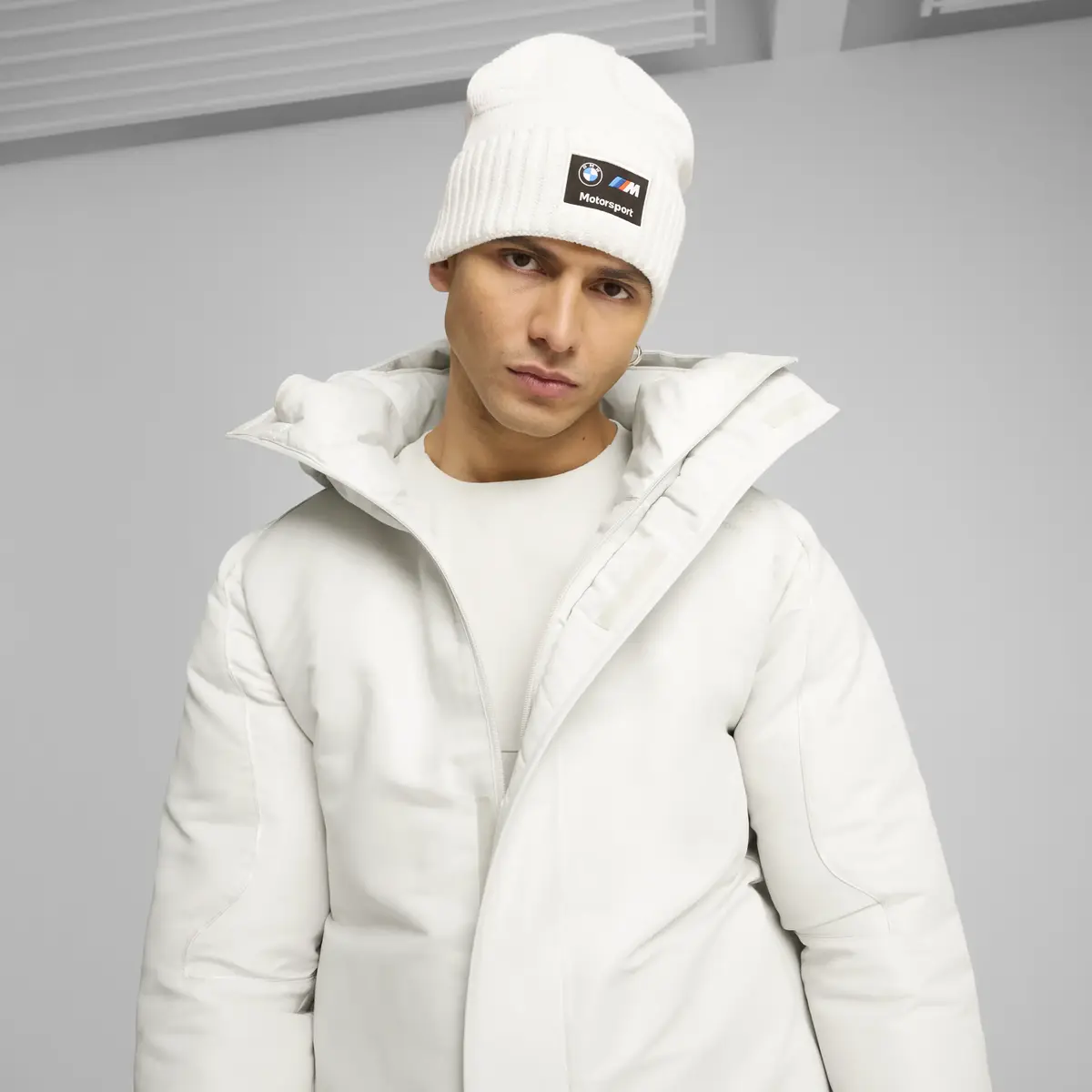 Puma BMW MMS Classic Cuff Beanie Beyaz Erkek Eldiven-Atkı-Bere