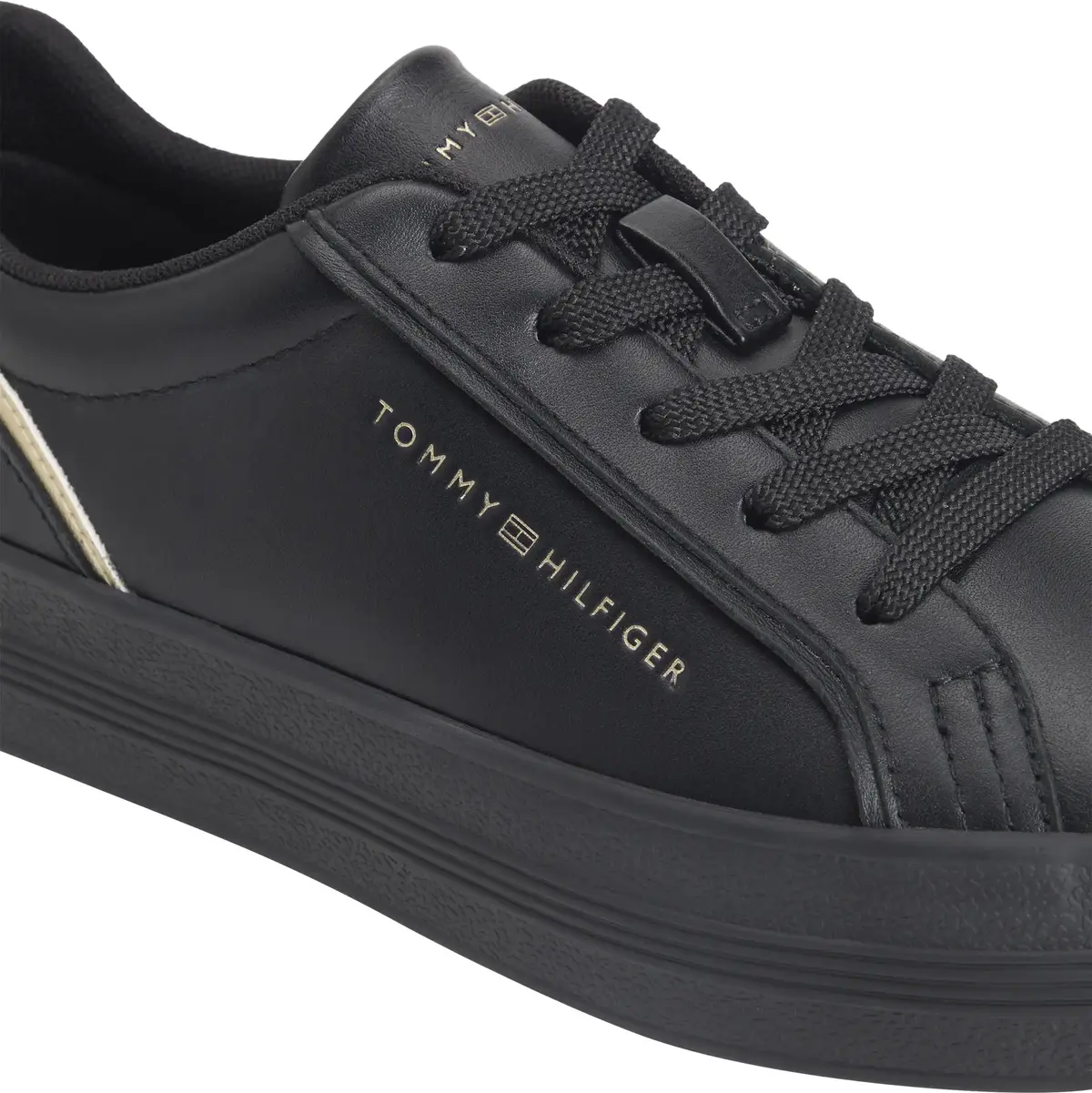 Tommy Hilfiger VULC FOXING SNEAKER, BDS Siyah Kadın Spor Ayakkabı & Sneaker