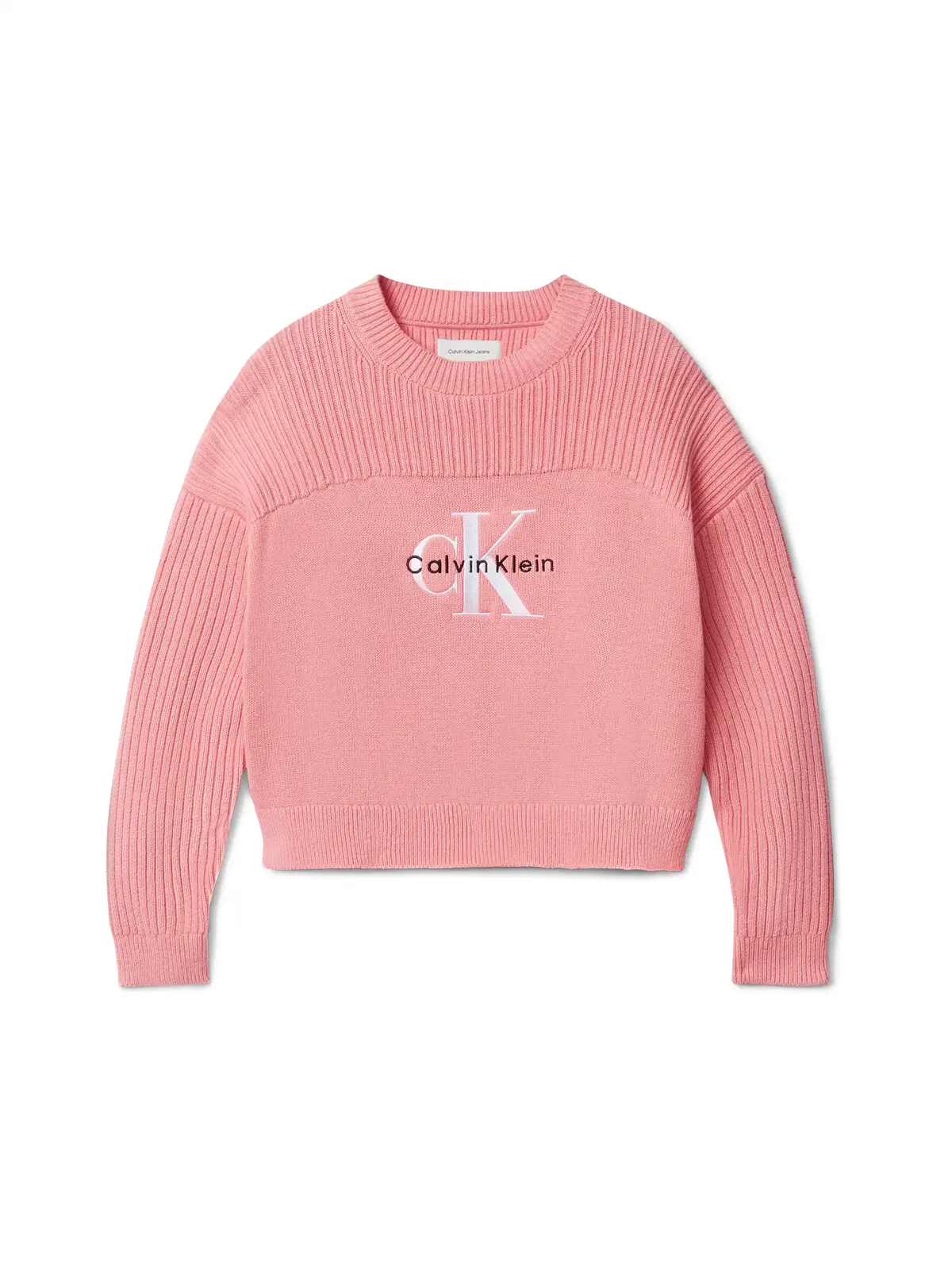 Calvin Klein MONOLOGO CN SWEATER, VAZ Pembe Kız Çocuk Sweatshirt