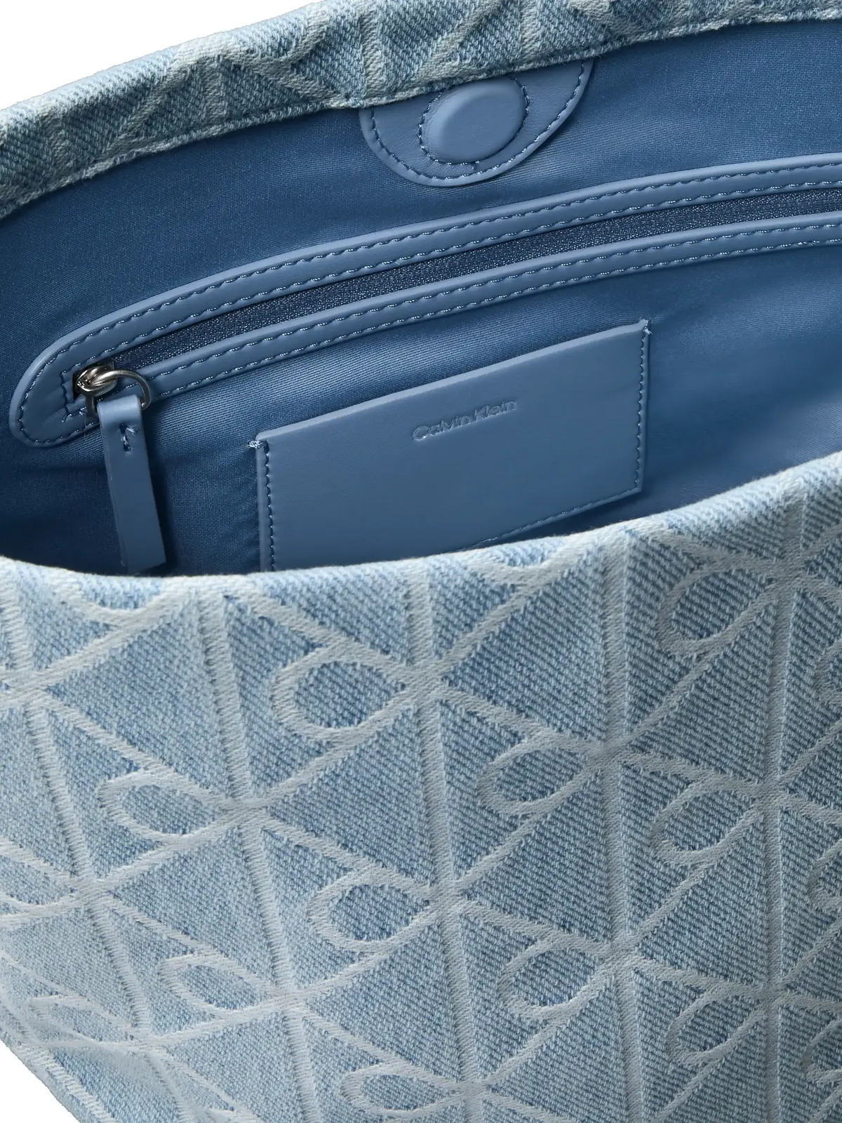 Calvin Klein EMBLEM AOP DENIM SHO Mavi Kadın Omuz Çantası