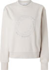 Calvin Klein TONAL EMB GRAPHIC SW Kadın Krem Sweatshirt