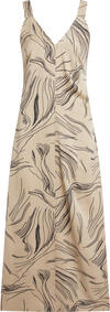 Calvin Klein SURFACE PRINT SLIP D Kadın Bej Elbise
