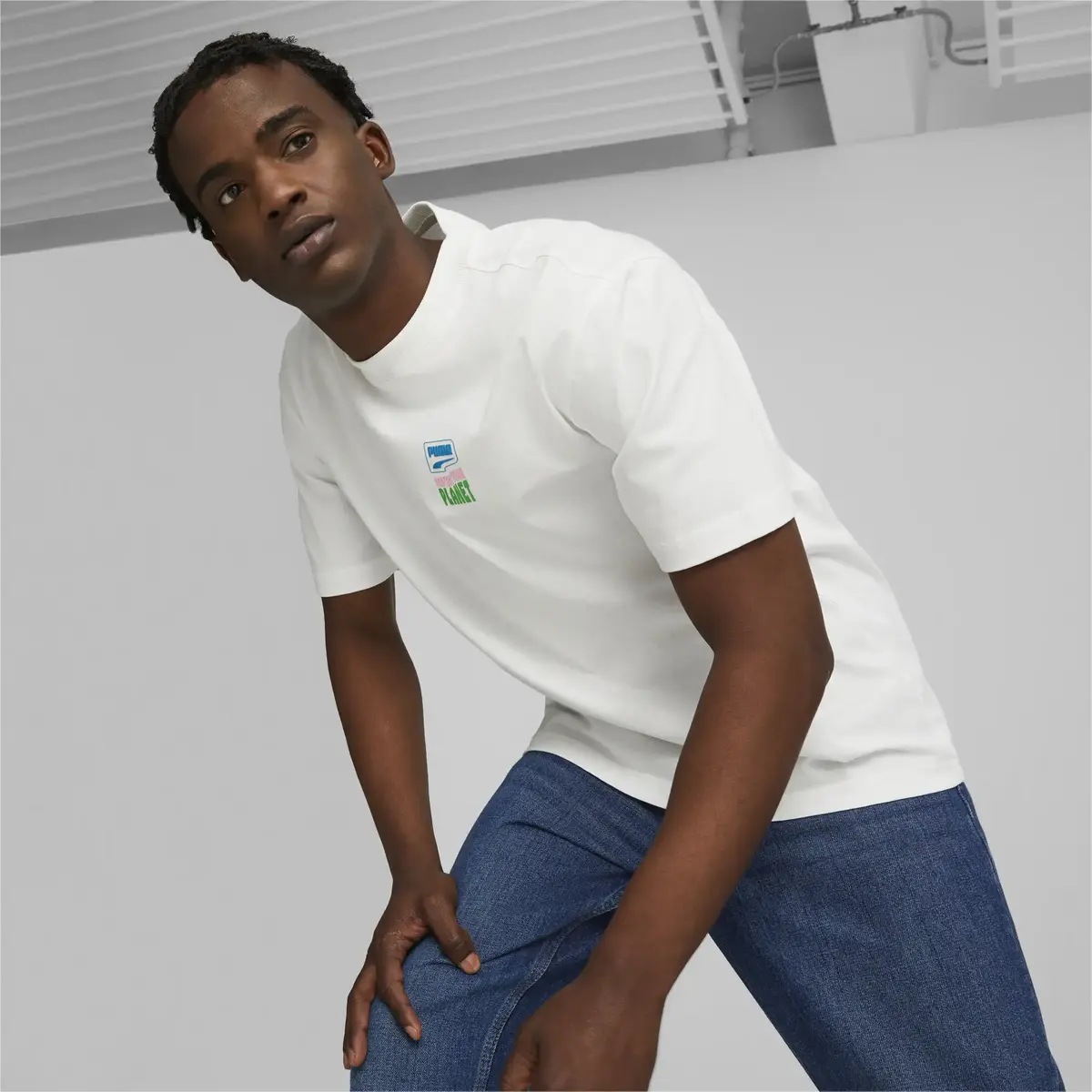 Puma DOWNTOWN Graphic Tee Beyaz Erkek Tshirt