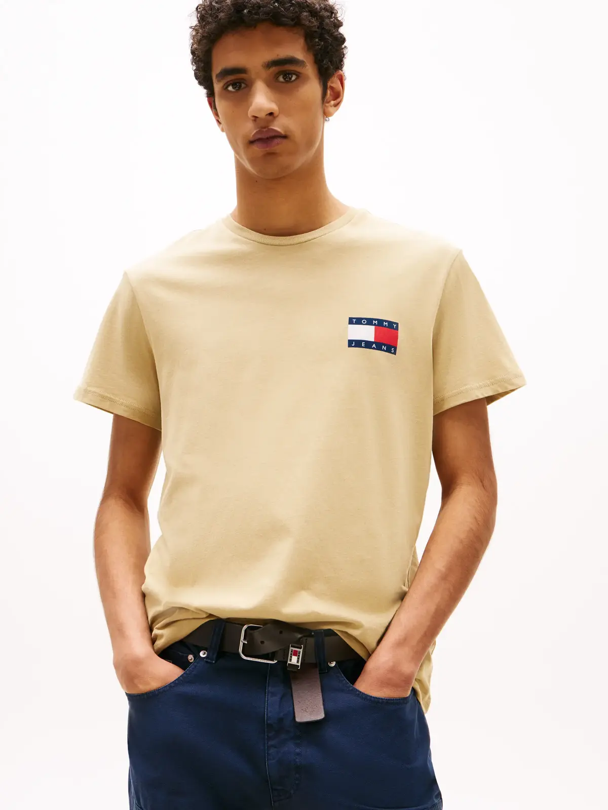 Tommy Hilfiger TJM SLIM ESSENTIAL F Erkek Sarı T-Shirt