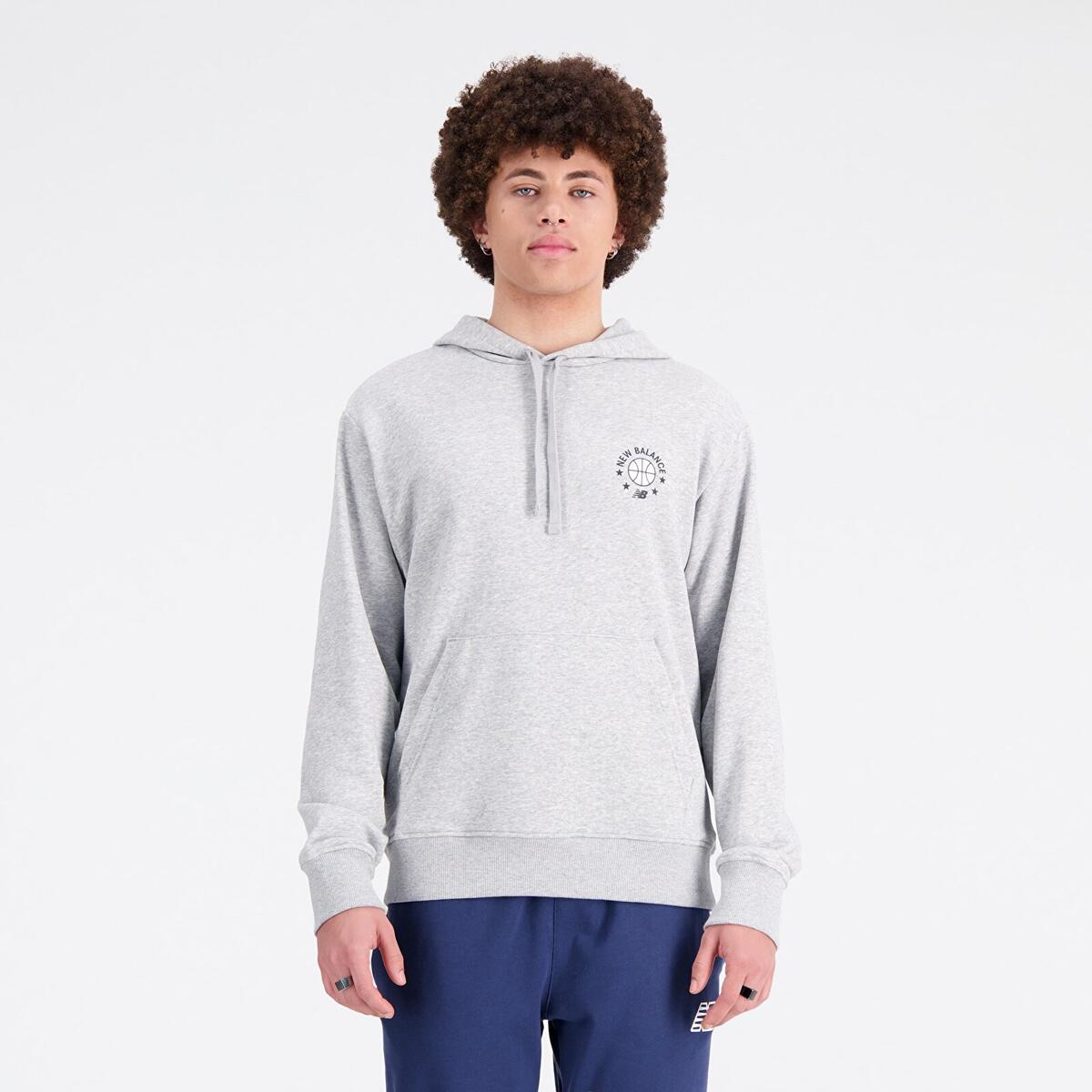 New Balance MNH1411 Erkek Gri Sweatshirt