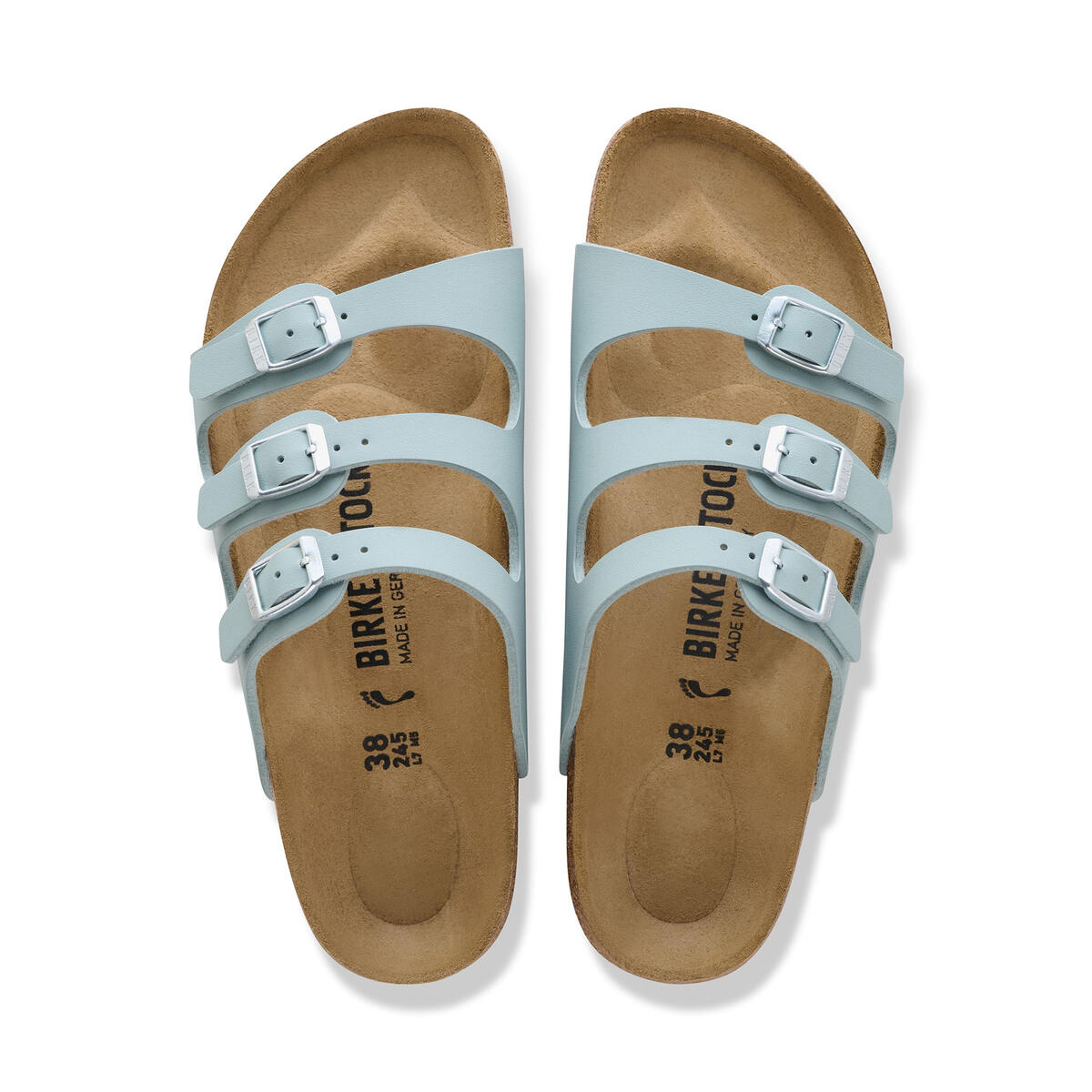 Birkenstock FLORIDA BF Turkuaz Kadın Çok Bantlı Terlik