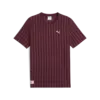 Puma CLASS Striped Tee Bordo Erkek Günlük Stil T-Shirt