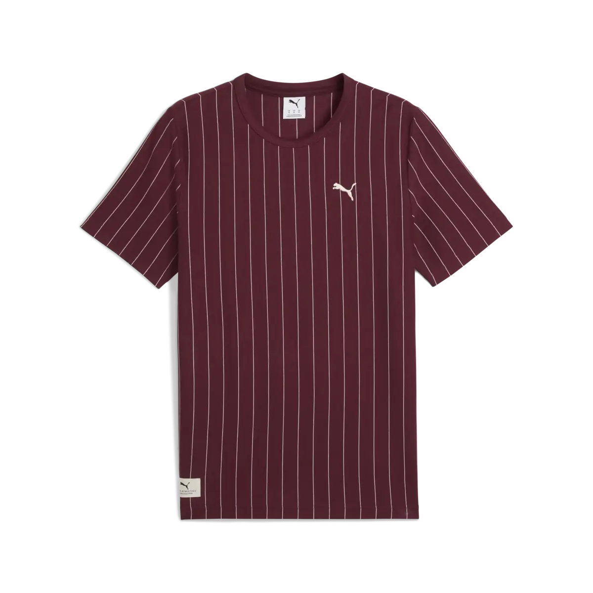 Puma CLASS Striped Tee Bordo Erkek Günlük Stil T-Shirt
