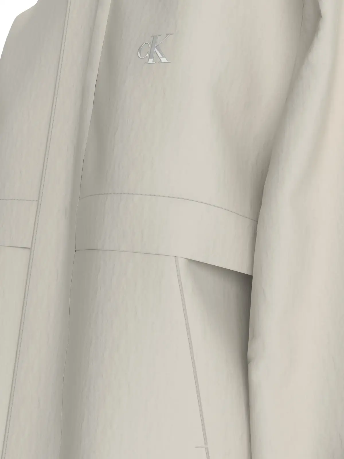Calvin Klein SHORT HOODED TECH RAIN JACKET Kadın Bej Mont