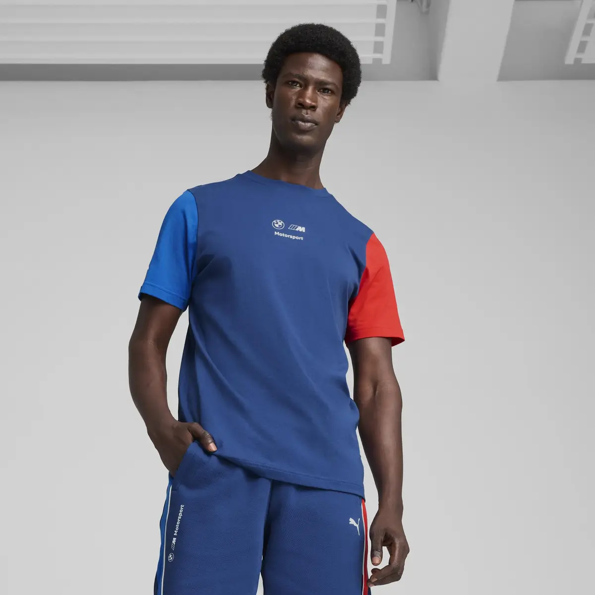 PUMA BMW MMS CAR GRAPHIC TEE 2 Mavi Erkek T-Shirt