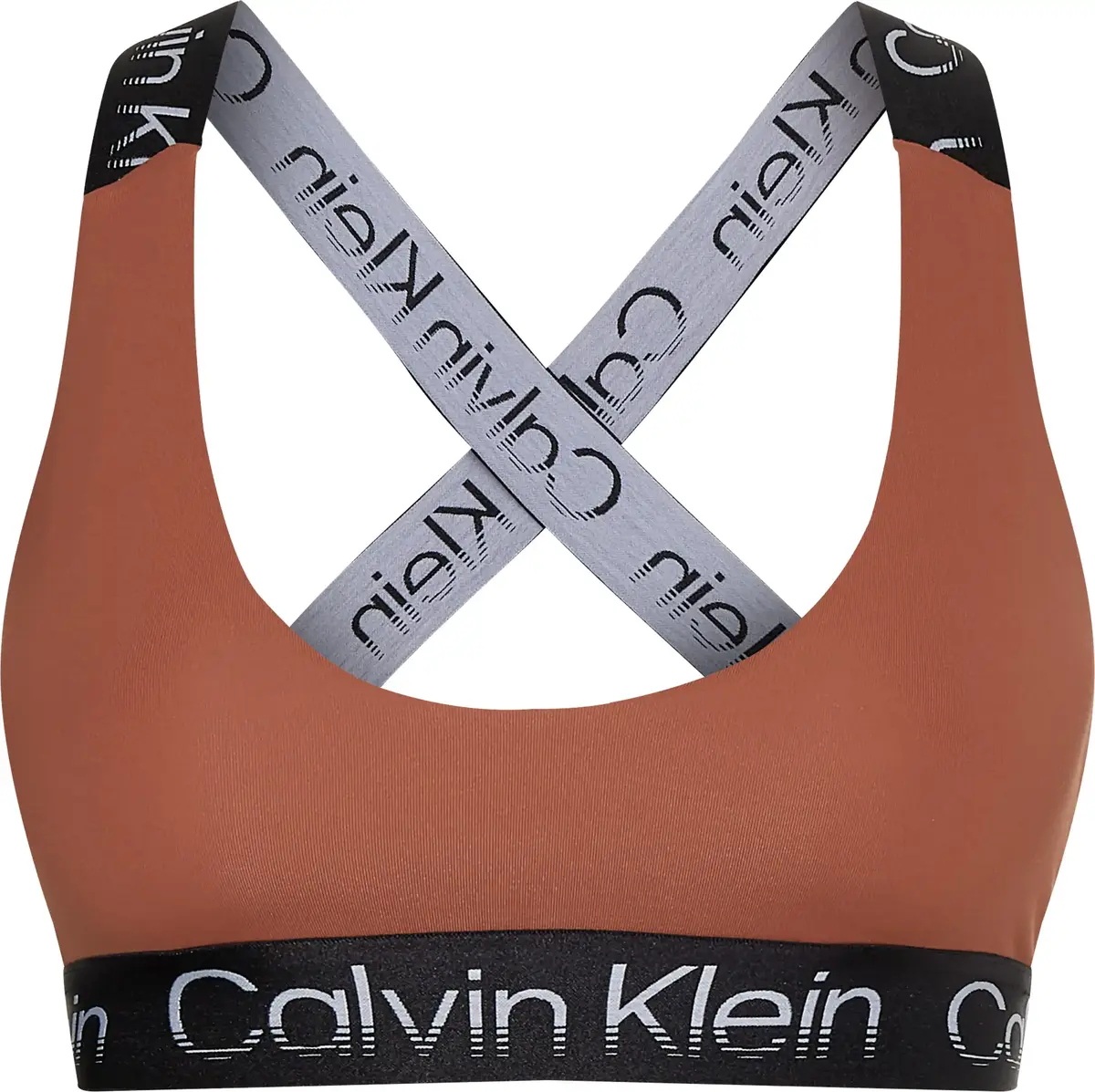 Calvin Klein WO - Medium Support Kadın Kahverengi Spor Sütyeni