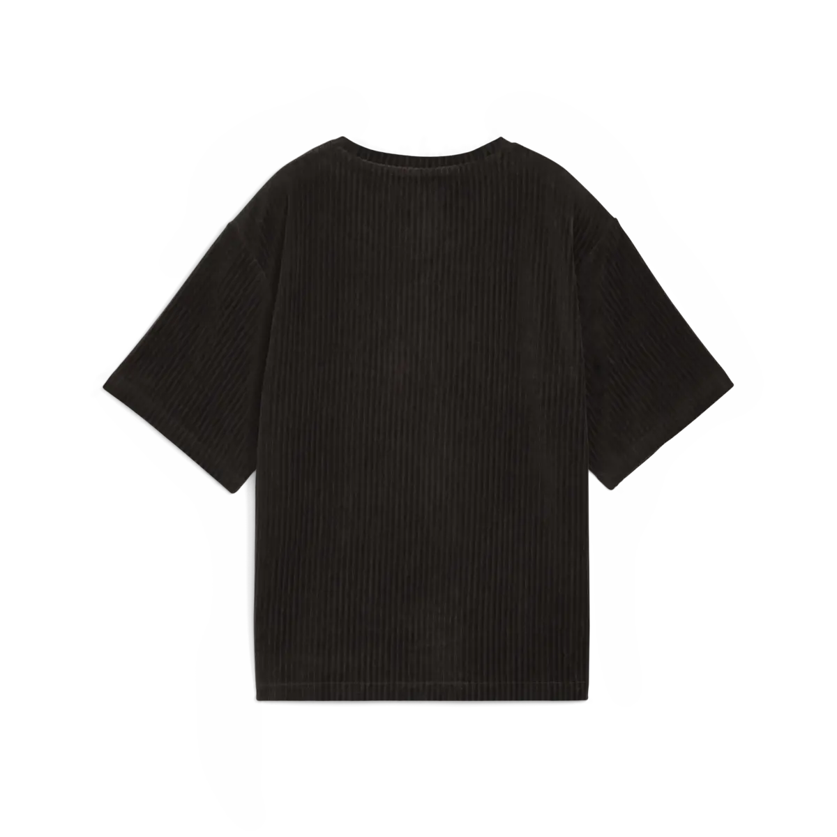 Puma ESS ELEVATED Velour Tee Siyah Kadın T-Shirt & Polo