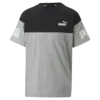 Puma Power Colorblock Tee Gri Erkek Çocuk T-Shirt