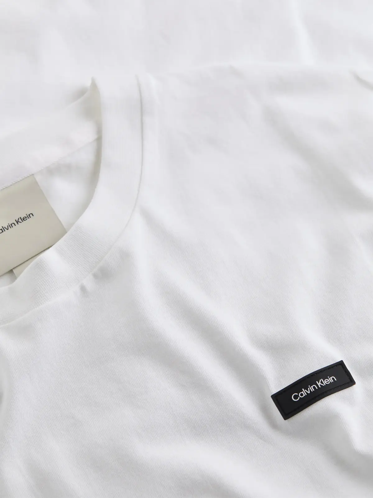Calvin Klein COTTON COMFORT FIT T, YAF Beyaz Erkek T-Shirt & Polo