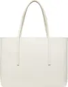 Calvin Klein EMBLEM AOP SMALL TOTE Kadın Beyaz El Çanta