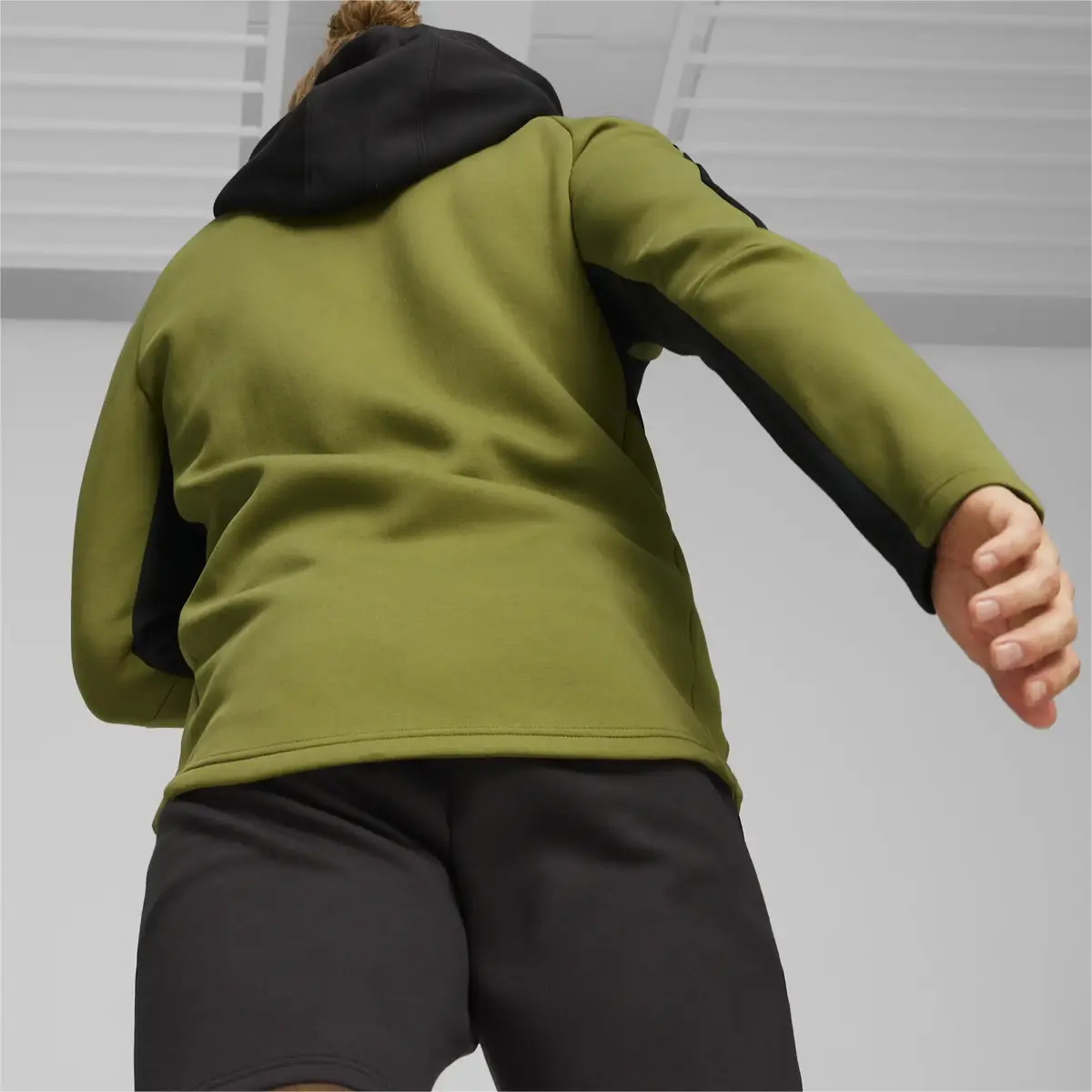 Puma EVOSTRIPE Full-Zip Hoodie DK Yeşil Erkek Sweatshirt