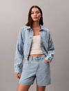 Calvin Klein 90S 6 IN SHORT NEEDL, 3U8, 25 Kadın Mavi Kot Şort