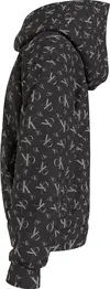 Calvin Klein MONOGRAM GRID AOP HO Erkek Siyah Hoodie