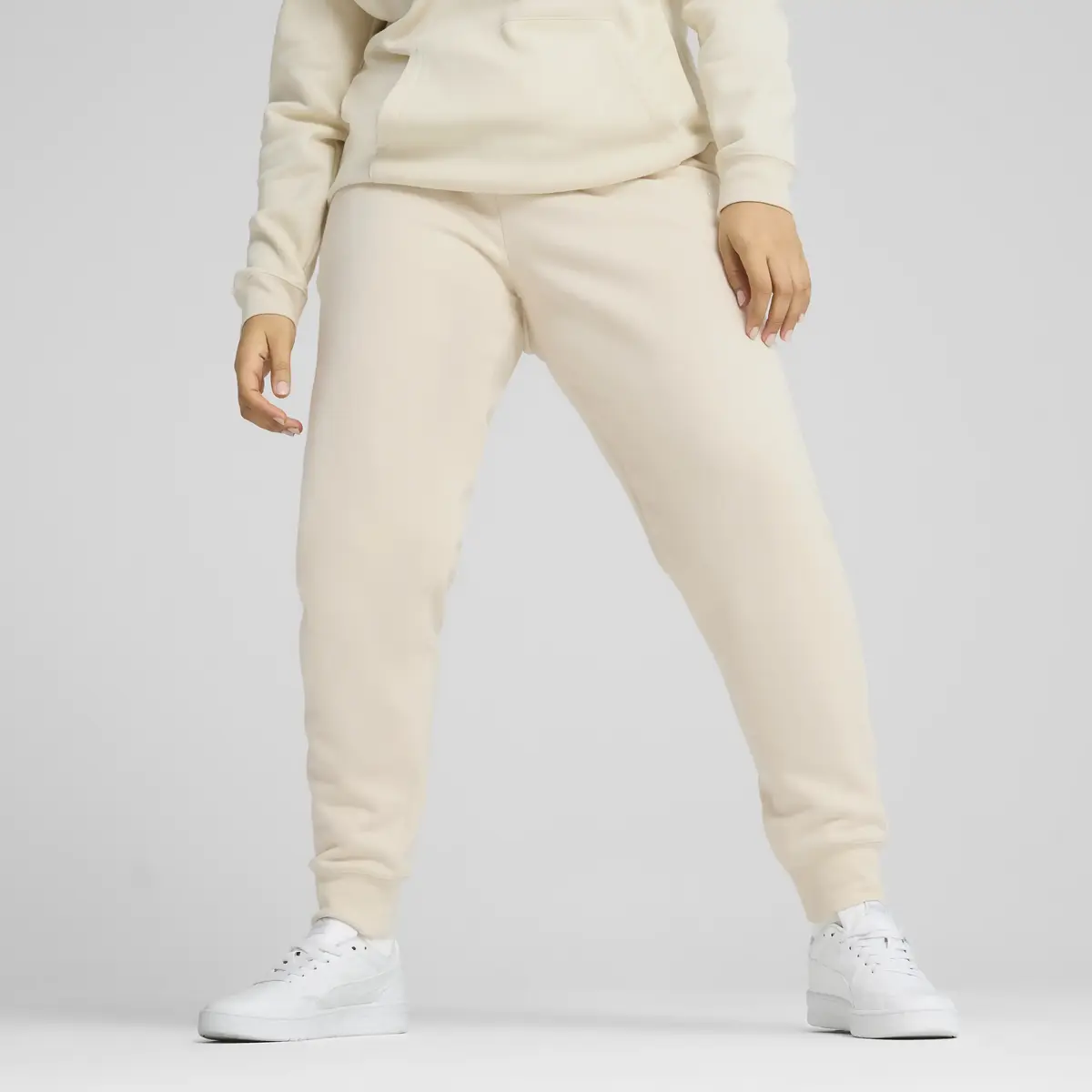 PUMA ESS No. 1 Logo Sweatpants Kadın Bej Eşofman Alt