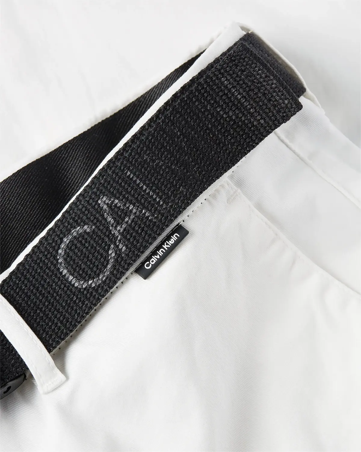 Calvin Klein SLIM FIT GARMENT DYE Erkek Beyaz Chino
