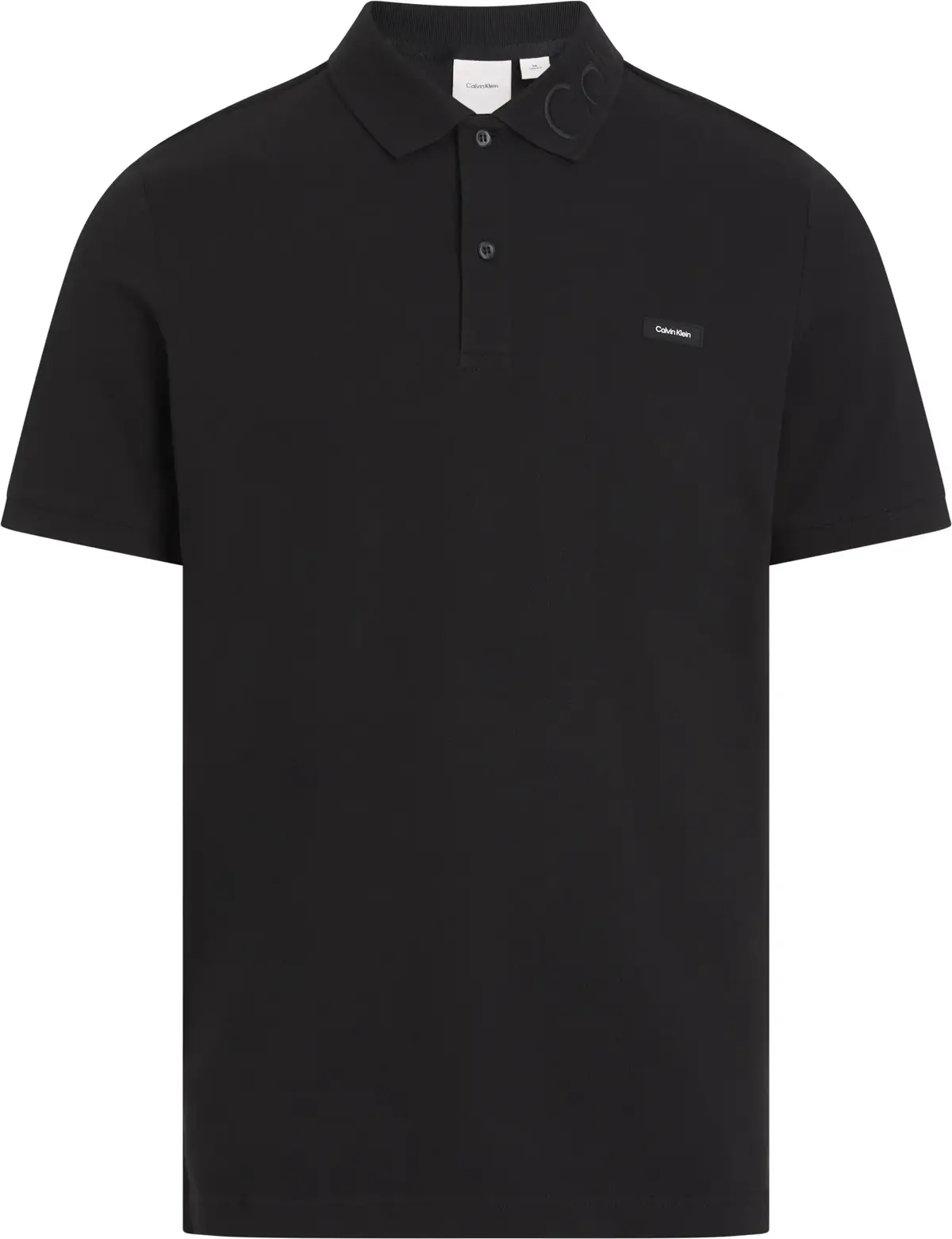 Calvin Klein STRETCH PIQUE LOGO C, BEH Siyah Erkek T-Shirt & Polo