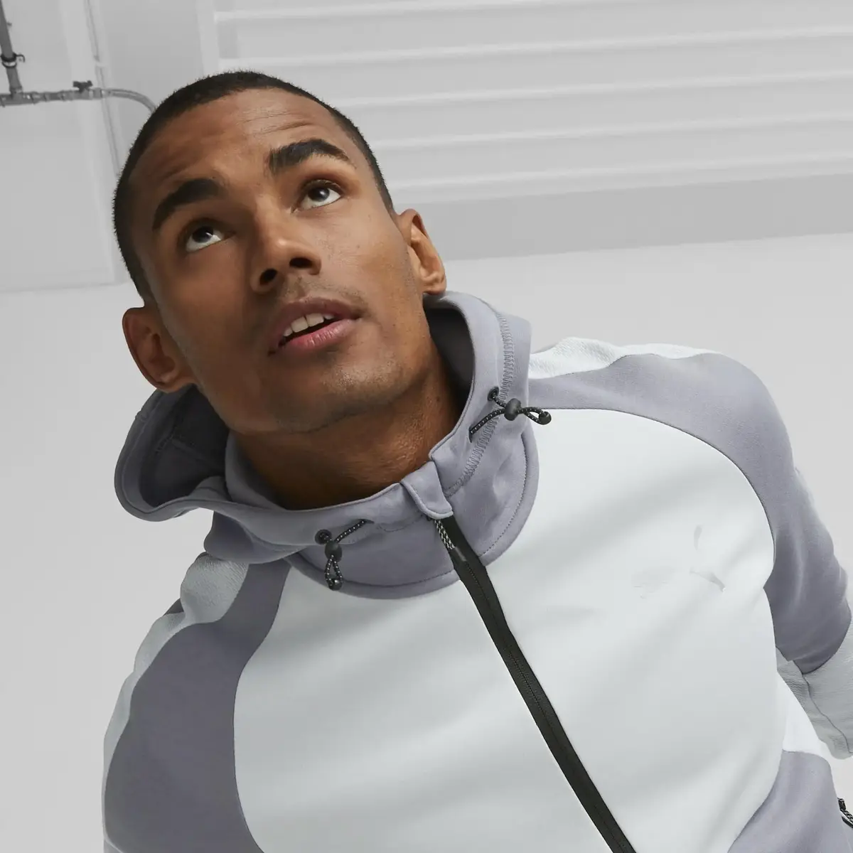 Puma EVOSTRIPE Full-Zip Hoodie DK Gray Tile Erkek/Unisex Hoodie
