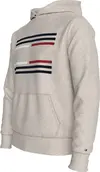 Tommy Hilfiger GROSSGRAIN FLAG HOOD Erkek Bej Sweatshirt