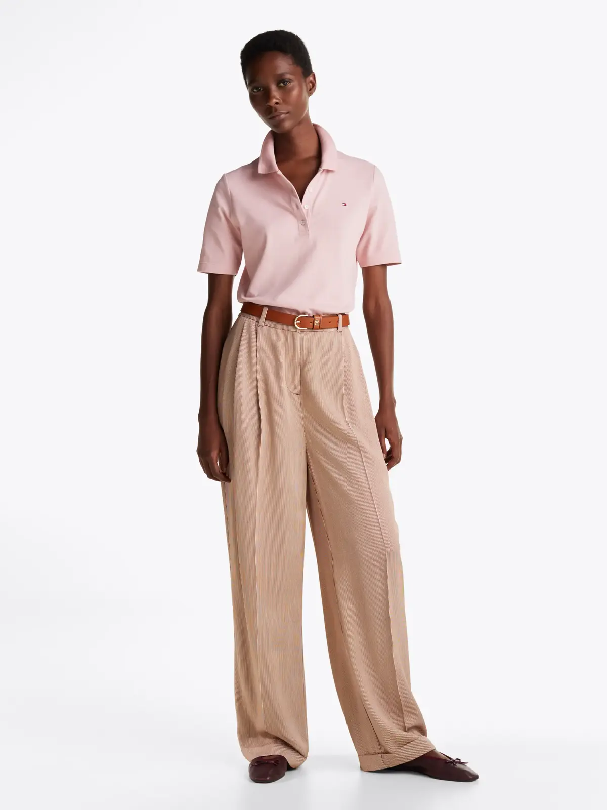 Tommy Hilfiger 1985 REG PIQUE POLO, TQN Pembe Kadın T-Shirt & Polo