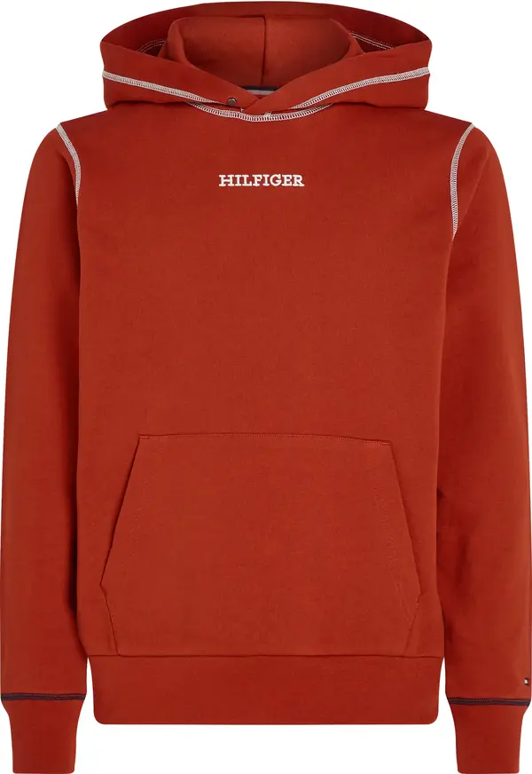 Tommy Hilfiger MONOTYPE STITCHING H Erkek Kırmızı Hoodie