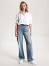 Tommy Hilfiger OXFORD OVERSIZED SHI Kadın Beyaz Gömlek