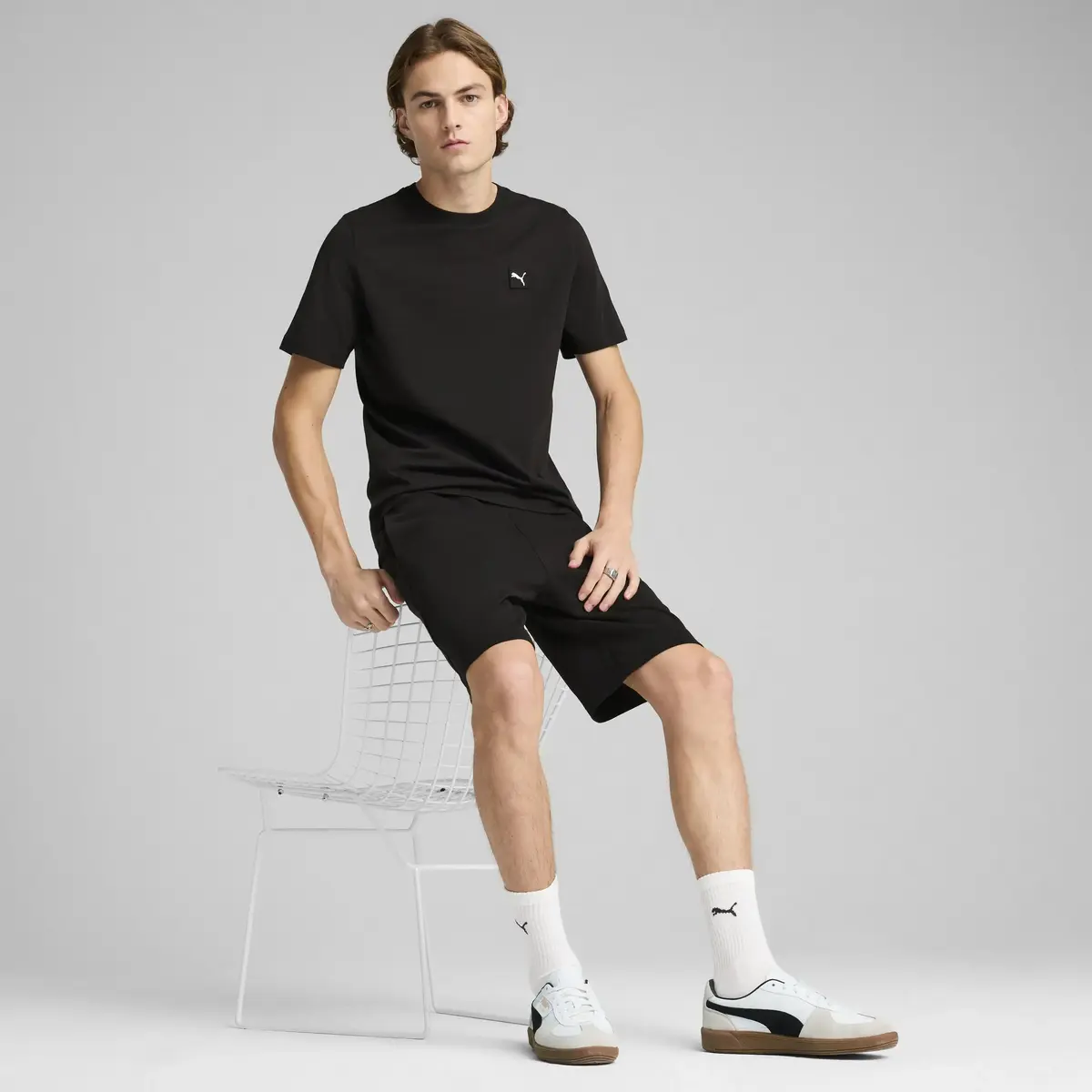 Puma ESS ELEVATED Tee Siyah Erkek T-Shirt
