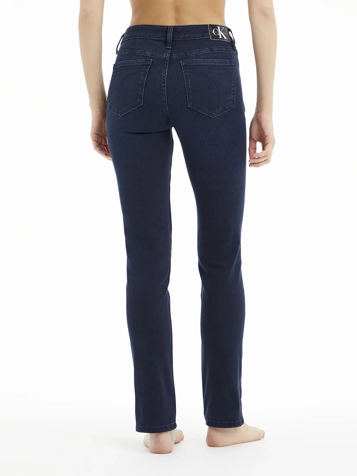 Calvin Klein HIGH RISE SLIM Kadın mavi Kot Pantolon