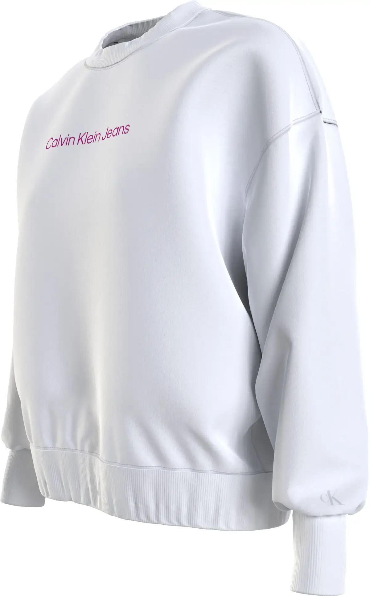 Calvin Klein SHRUNKEN INSTITUTION Kadın Beyaz Sweatshirt