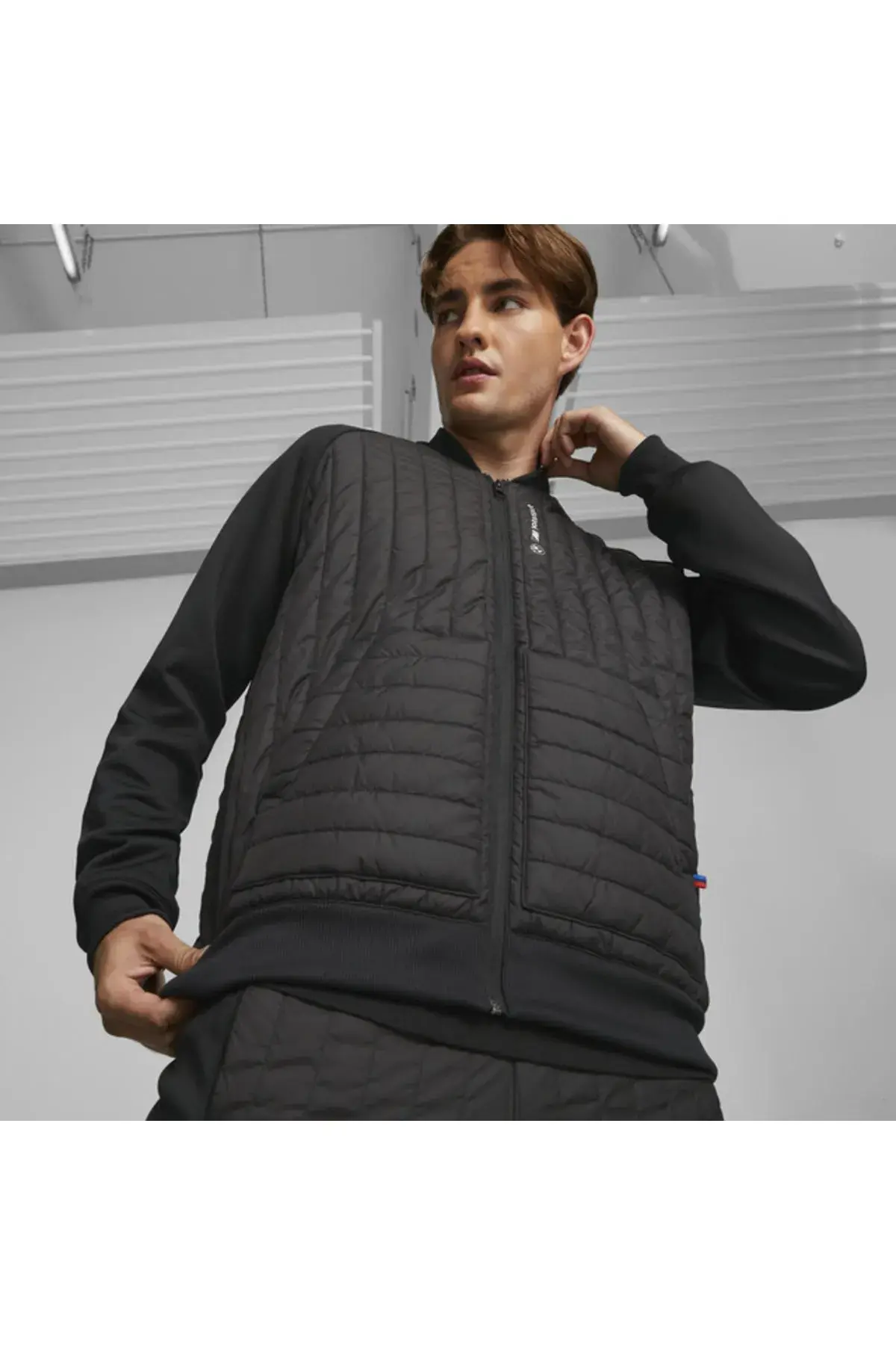 Puma Bmw Mms Life Jacket Siyah Erkek Fermuarlı Spor Ceket