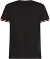 Tommy Hilfiger GLOBAL STRIPE CUFF T, BDS Siyah Erkek T-Shirt & Polo
