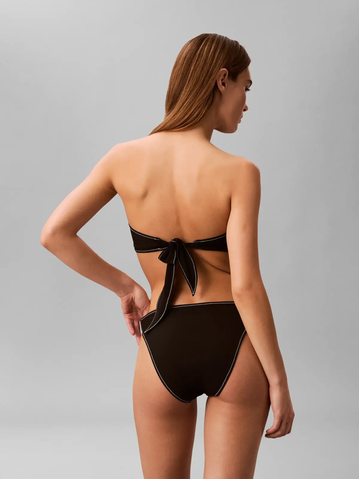 Calvin Klein HIGH LEG BIKINI Siyah Yüksek Bel Bikini Alt