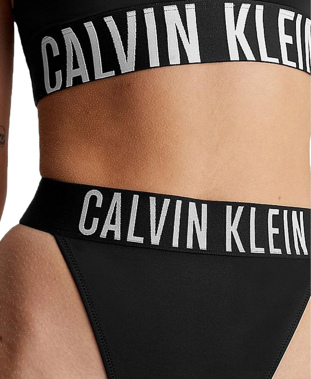 Calvin Klein THONG-NYLON Siyah Kadın Bikini Altı