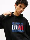 Tommy Hilfiger TJM REG RWB FLAG HOODIE Siyah Erkek Hoodie
