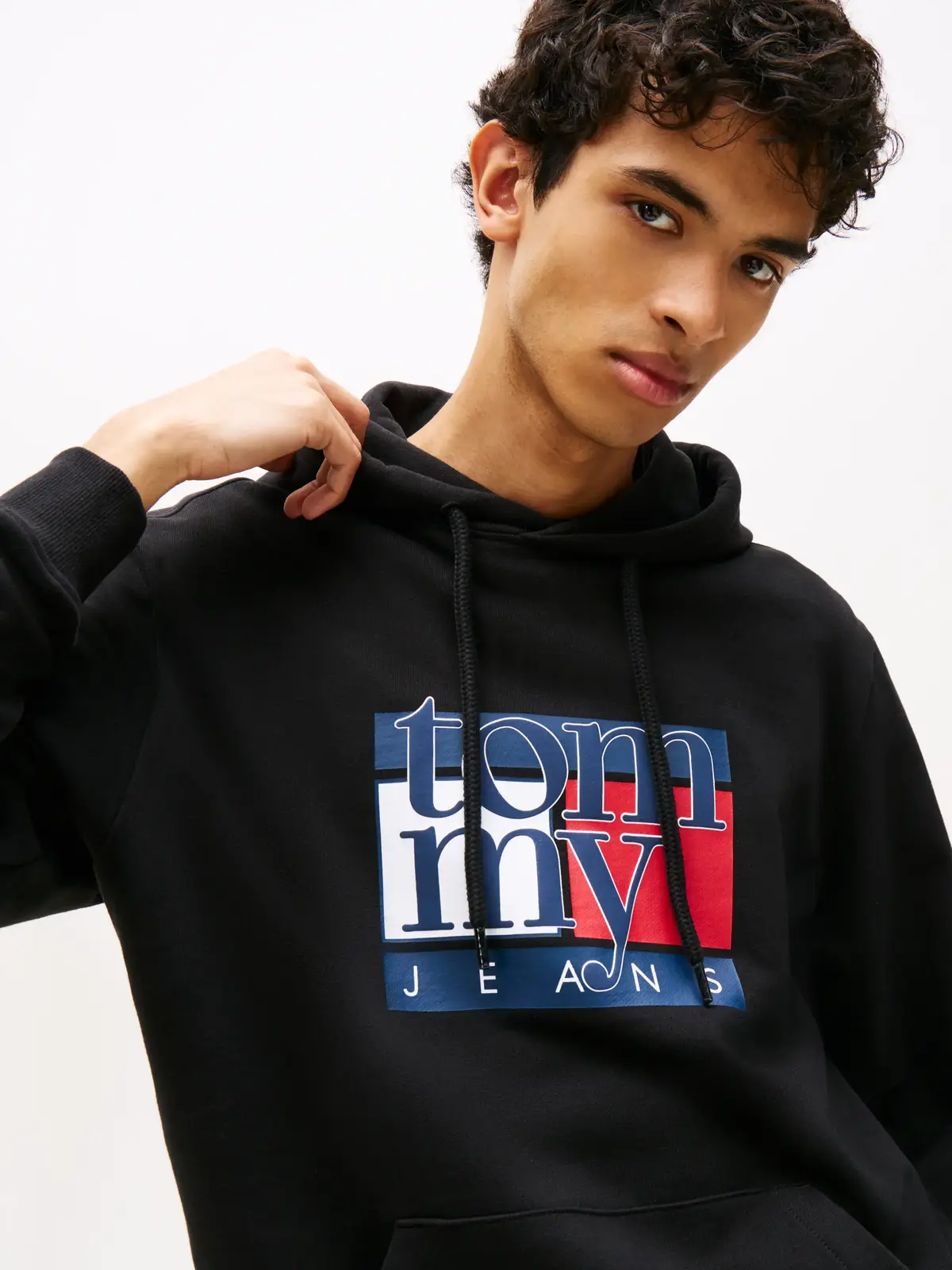 Tommy Hilfiger TJM REG RWB FLAG HOODIE Siyah Erkek Hoodie