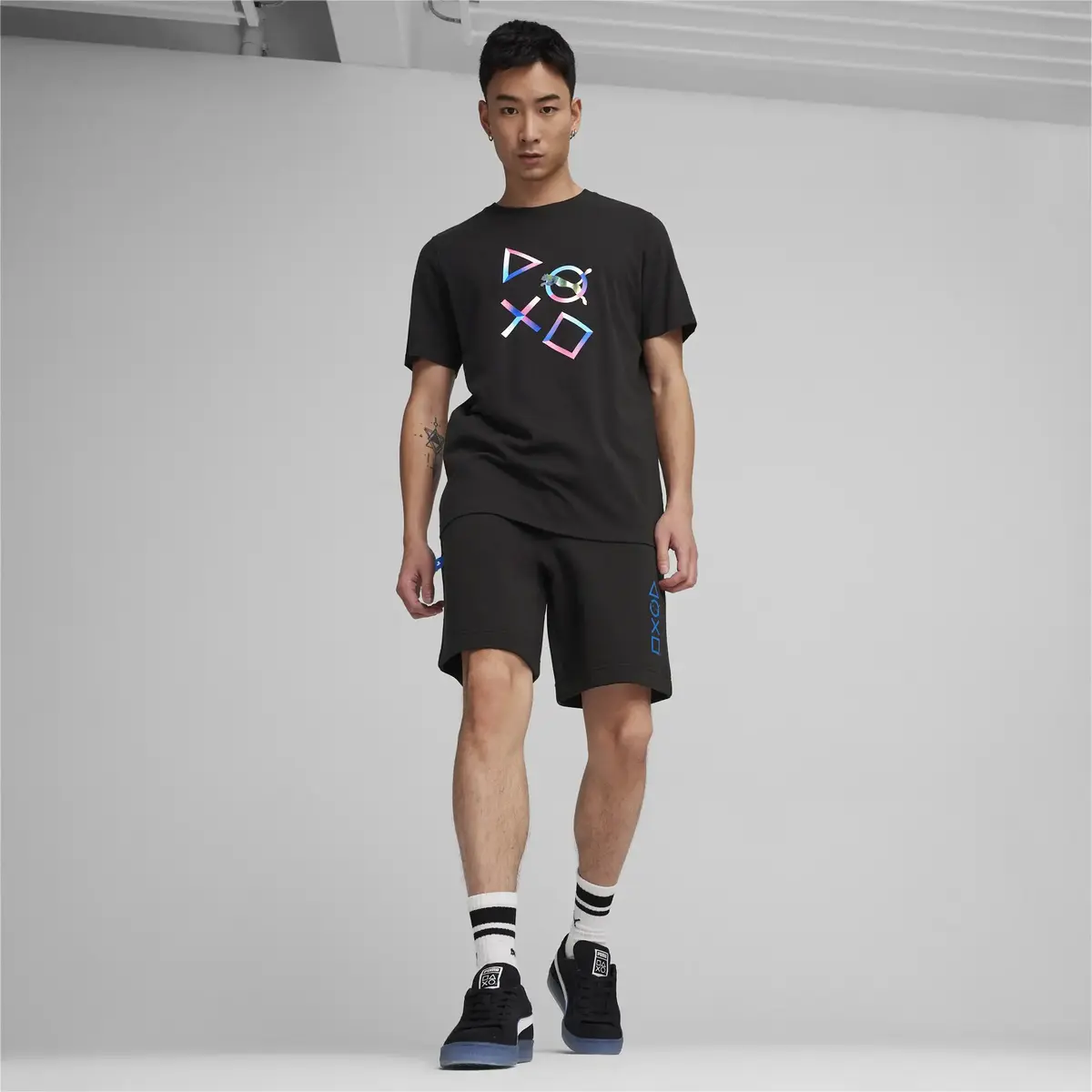 Puma X PLAYSTATION Graphic Tee Siyah Erkek T-Shirt