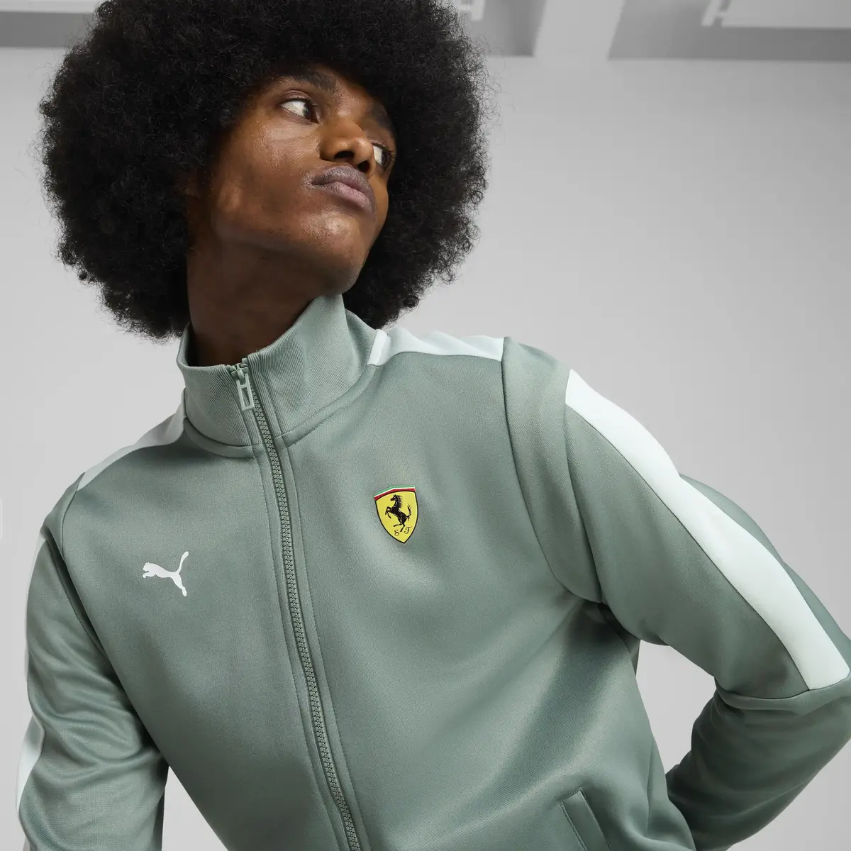 PUMA Ferrari Race MT7 Jacket Yeşil Erkek Ceket