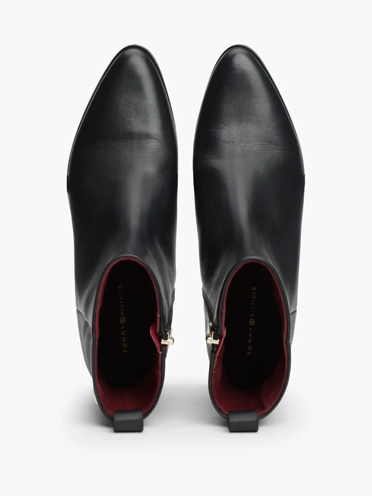 Tommy Hilfiger LOW COWBOY FLAT LEAT Kadın Siyah Bot